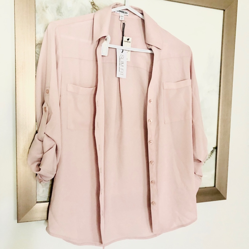 NWT! From EXPRESS: Beautiful, blush, blouse